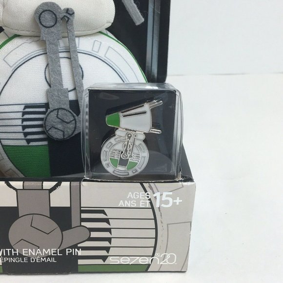 Disney Star Wars D-O Stylized 7" Droid Plush With Enamel Pin Collectible D-0 New - Picture 12 of 12